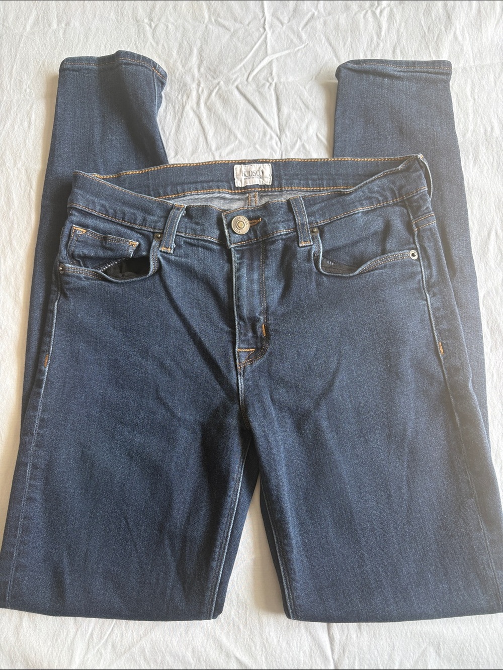 Hudson Jeans Women's Dark Blue Skinny Stretch Denim Jeans size 28